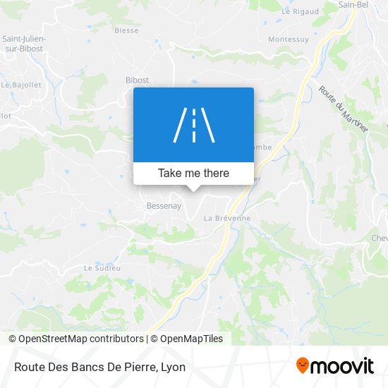 Route Des Bancs De Pierre map