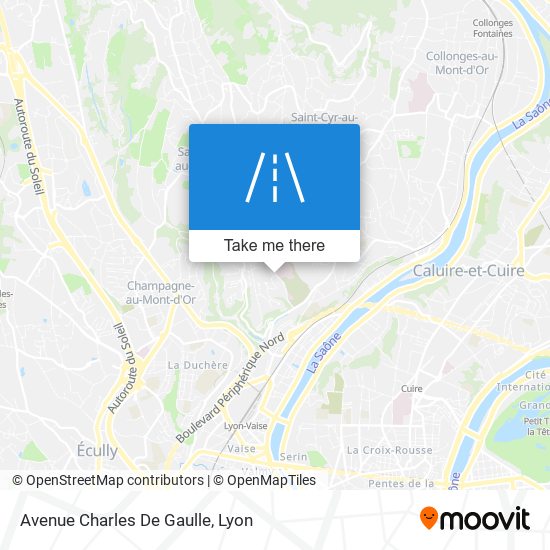 Mapa Avenue Charles De Gaulle