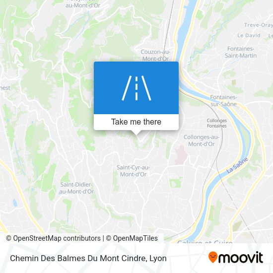 Chemin Des Balmes Du Mont Cindre map