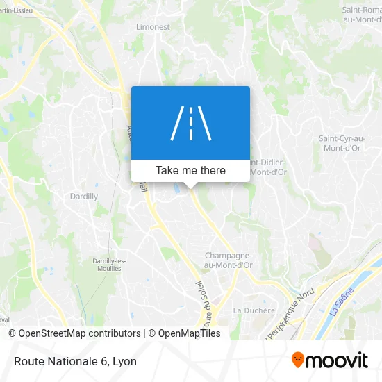 Route Nationale 6 map