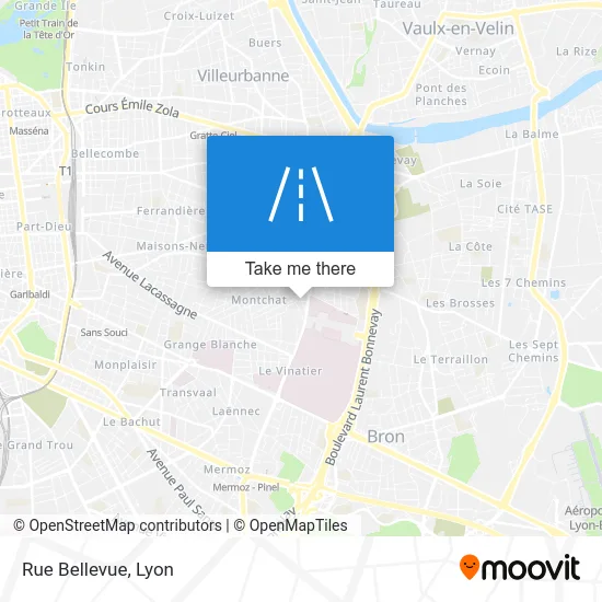 Rue Bellevue map