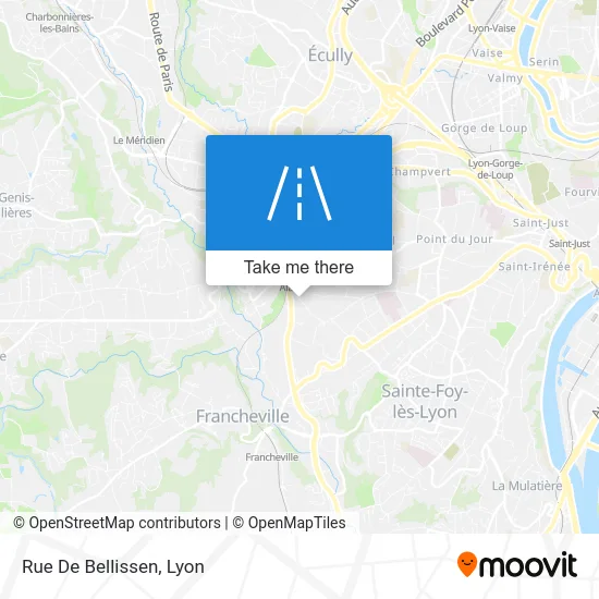 Rue De Bellissen map