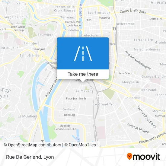 Rue De Gerland map