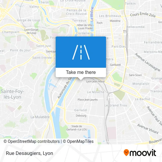 Rue Desaugiers map