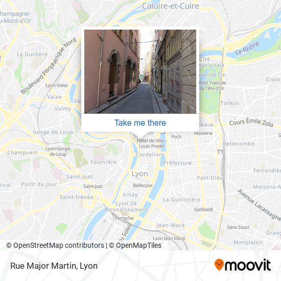 Mapa Rue Major Martin