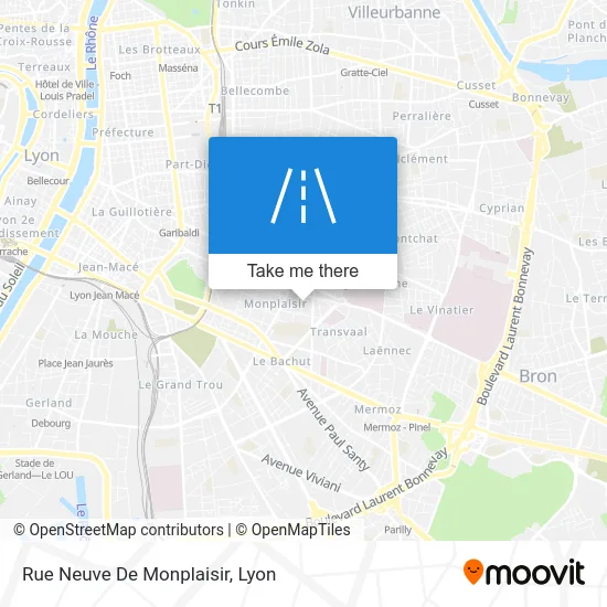 Rue Neuve De Monplaisir map