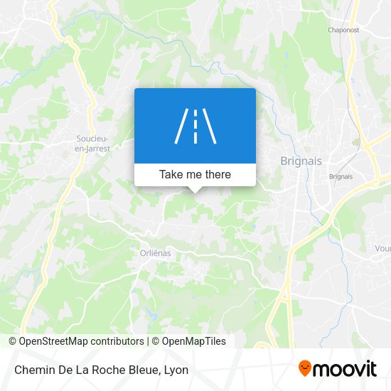 Chemin De La Roche Bleue map