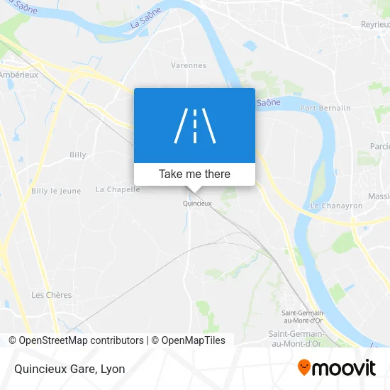 Quincieux Gare map