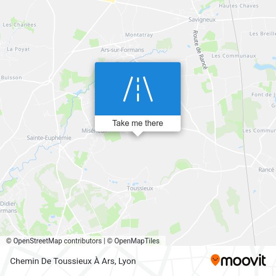 Chemin De Toussieux À Ars map