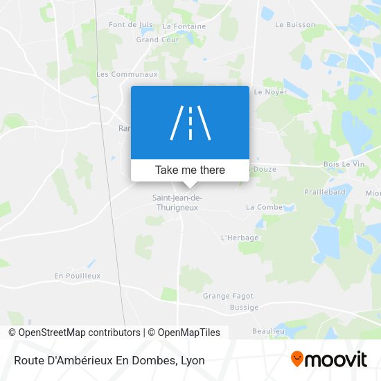 Route D'Ambérieux En Dombes map
