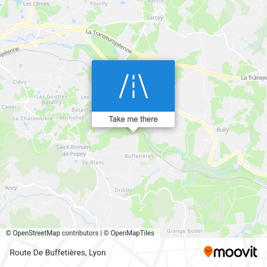 Route De Buffetières map
