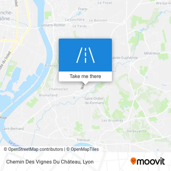 Chemin Des Vignes Du Château map