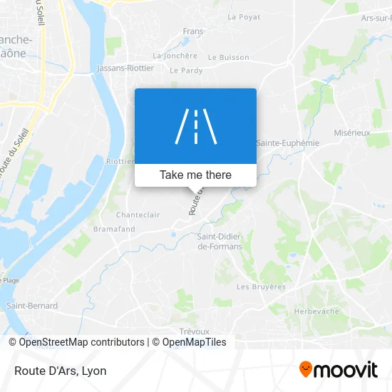 Route D'Ars map