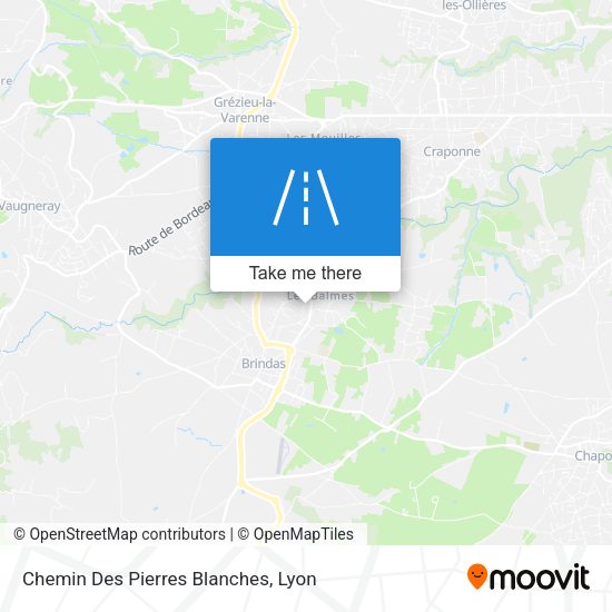 Chemin Des Pierres Blanches map