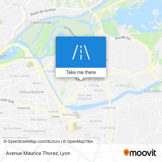 Mapa Avenue Maurice Thorez