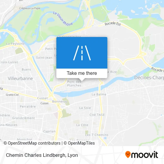 Chemin Charles Lindbergh map