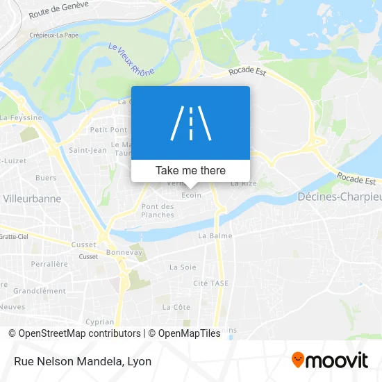 Rue Nelson Mandela map