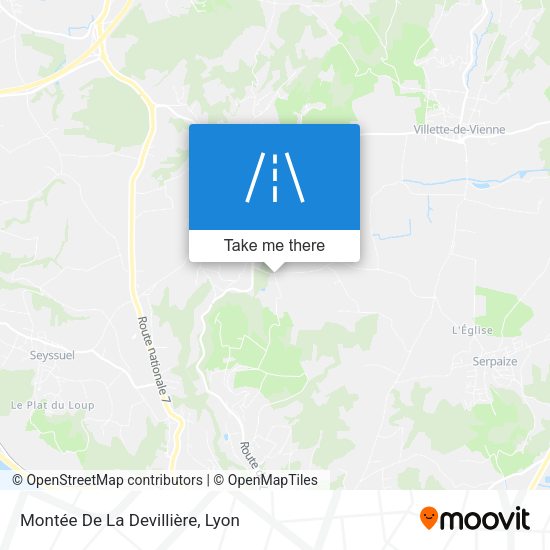 Montée De La Devillière map