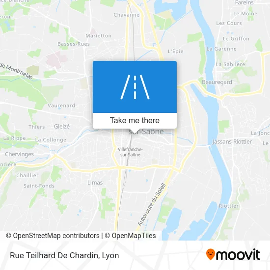 Rue Teilhard De Chardin map