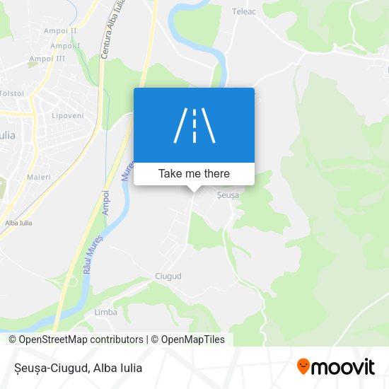 Șeușa-Ciugud map