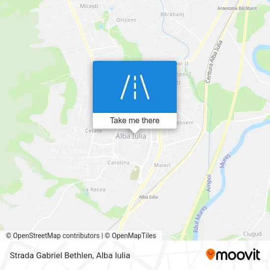 Strada Gabriel Bethlen map