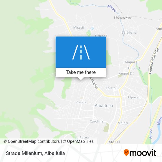 Strada Milenium map