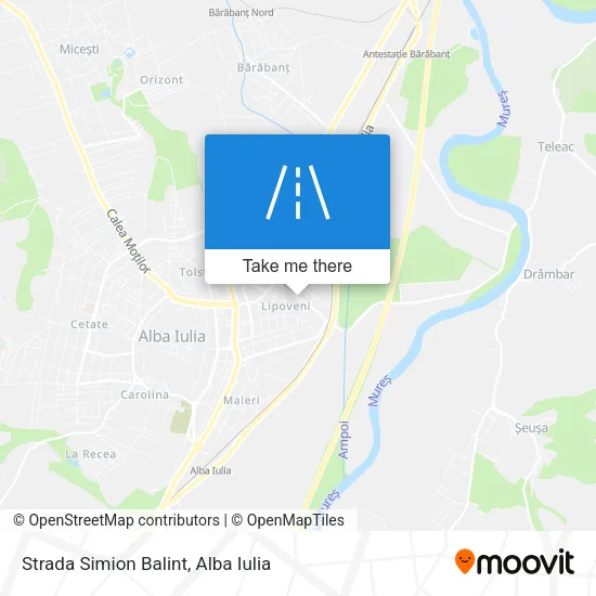 Strada Simion Balint map