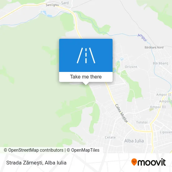 Strada Zărnești map