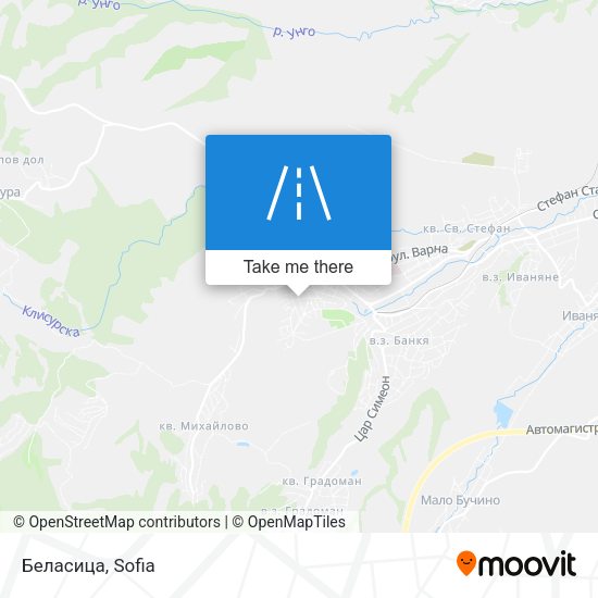 Беласица map