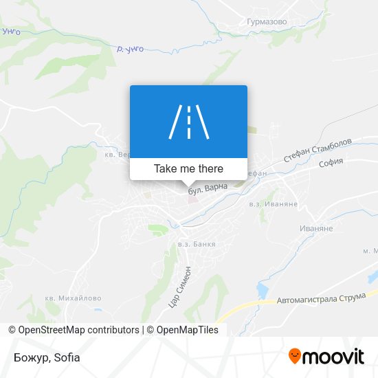 Божур map