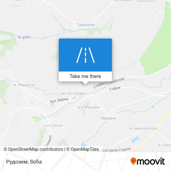 Карта Рудозем