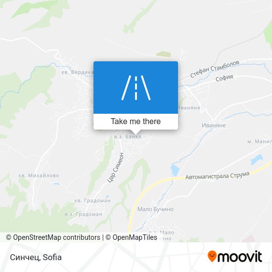 Синчец map