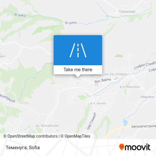 Теменуга map