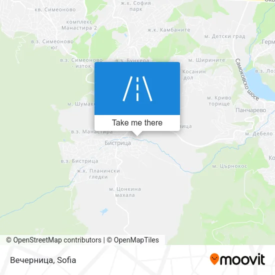 Карта Вечерница