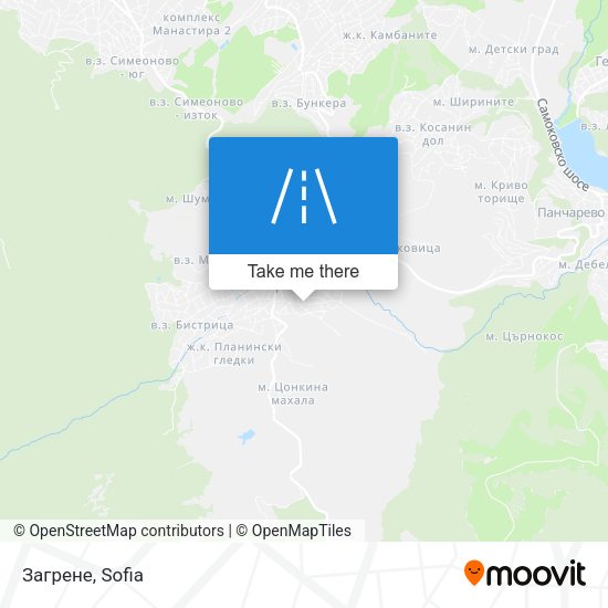 Загрене map