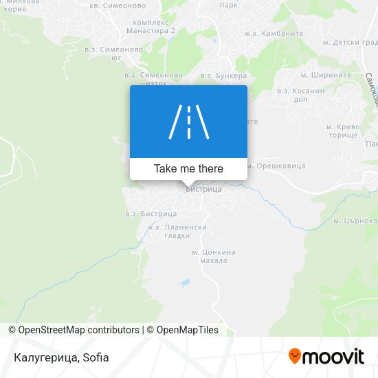 Карта Калугерица
