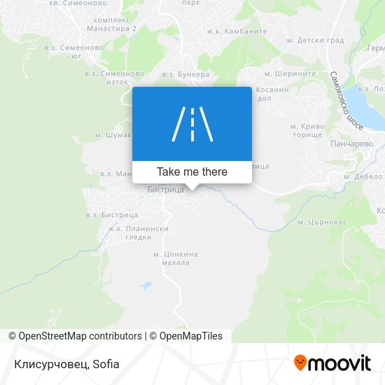 Карта Клисурчовец