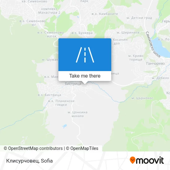 Карта Клисурчовец