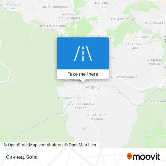 Синчец map