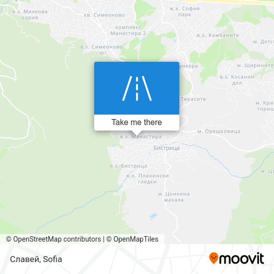 Славей map