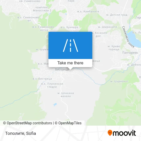 Карта Тополите