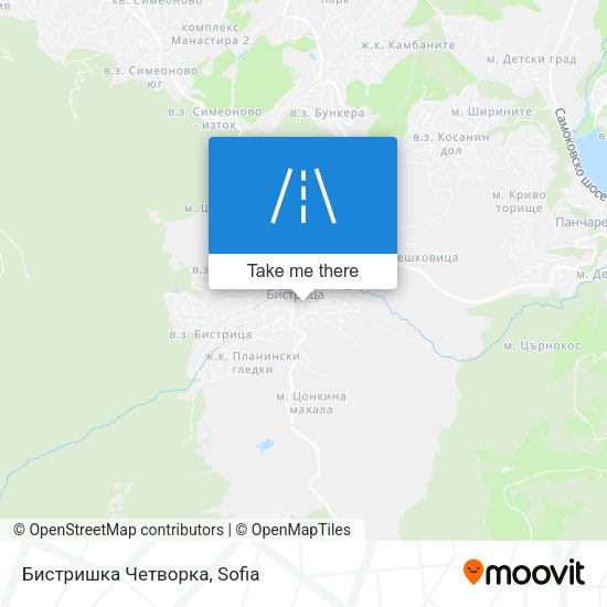 Карта Бистришка Четворка