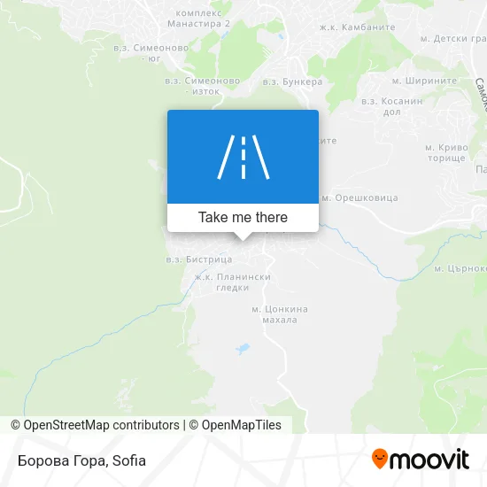 Карта Борова Гора