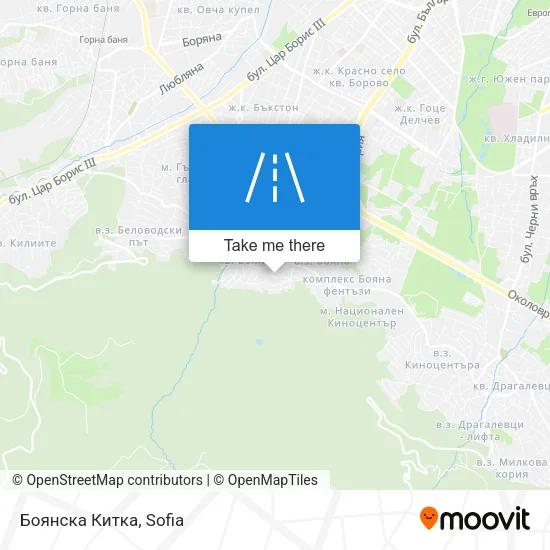 Карта Боянска Китка