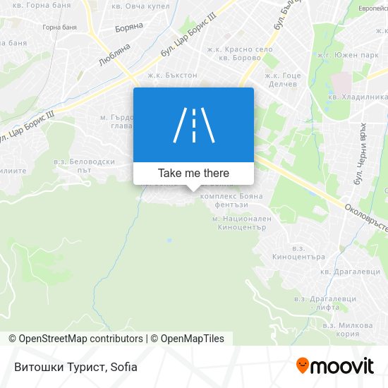 Витошки Турист map