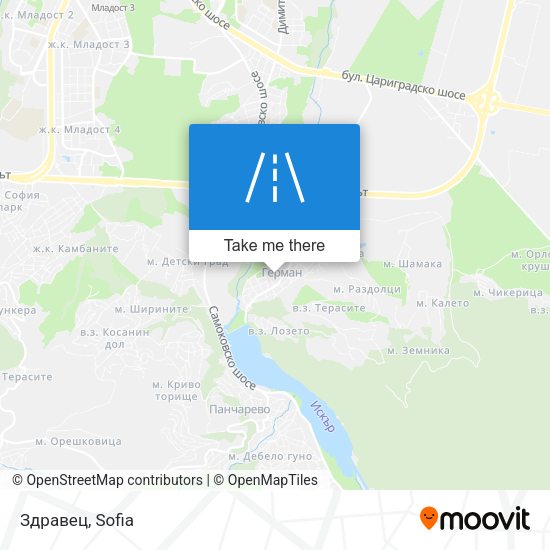 Здравец map