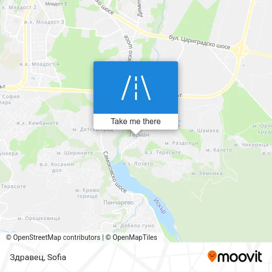 Карта Здравец