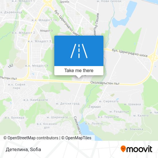 Детелина map