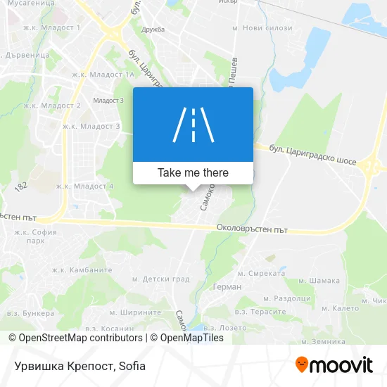 Карта Урвишка Крепост