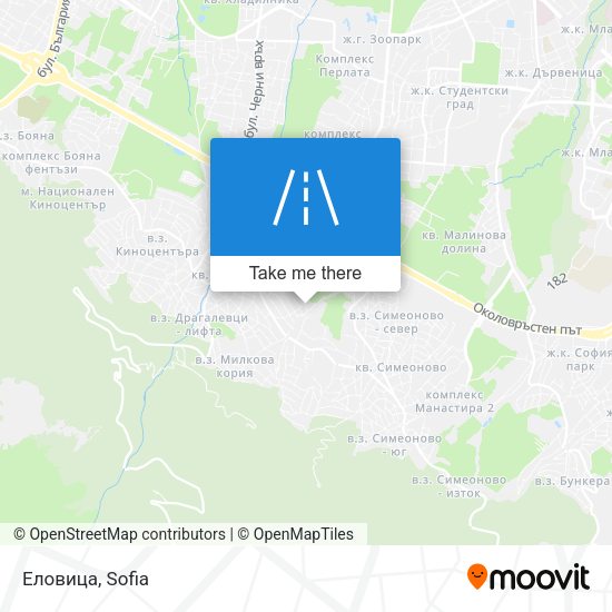 Еловица map